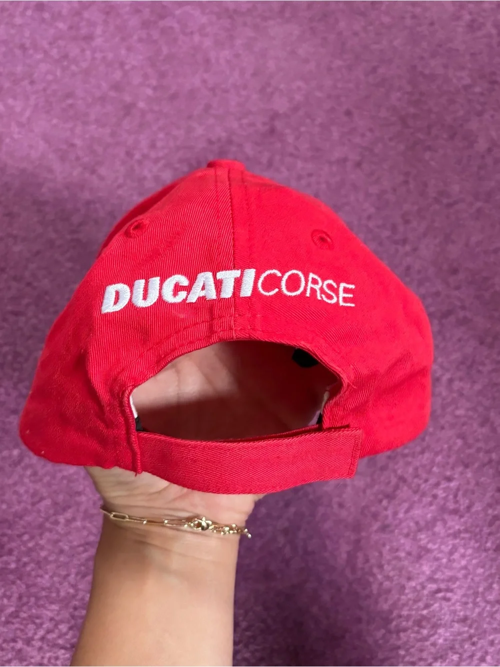 Ducati Corse Red Racing Stripe Cap